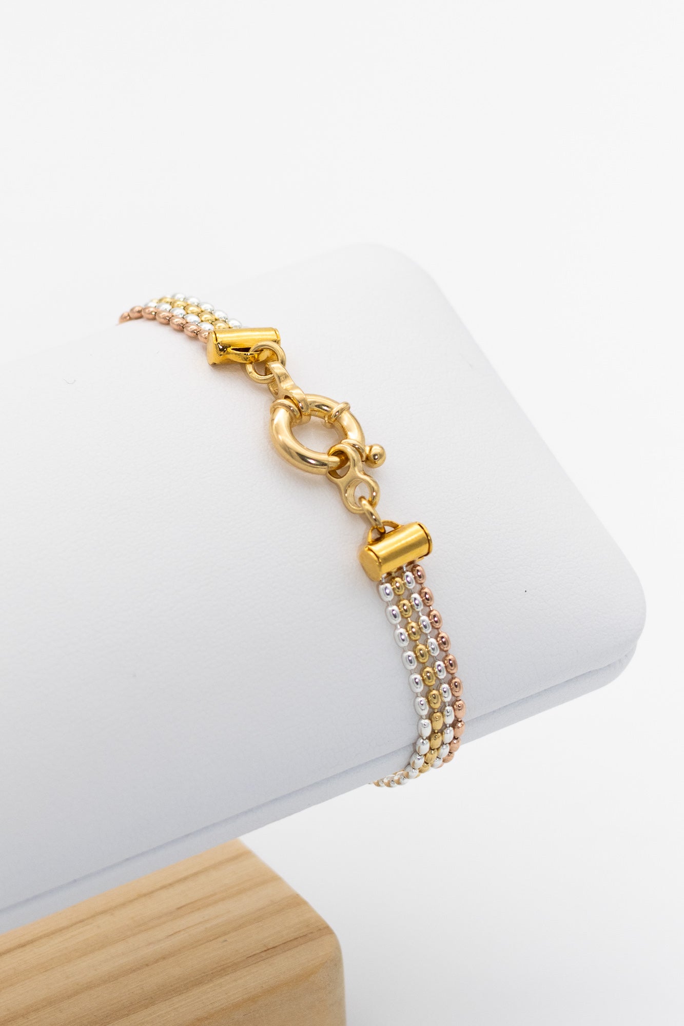 Bracelet plaqué or & argent 4 chaînes