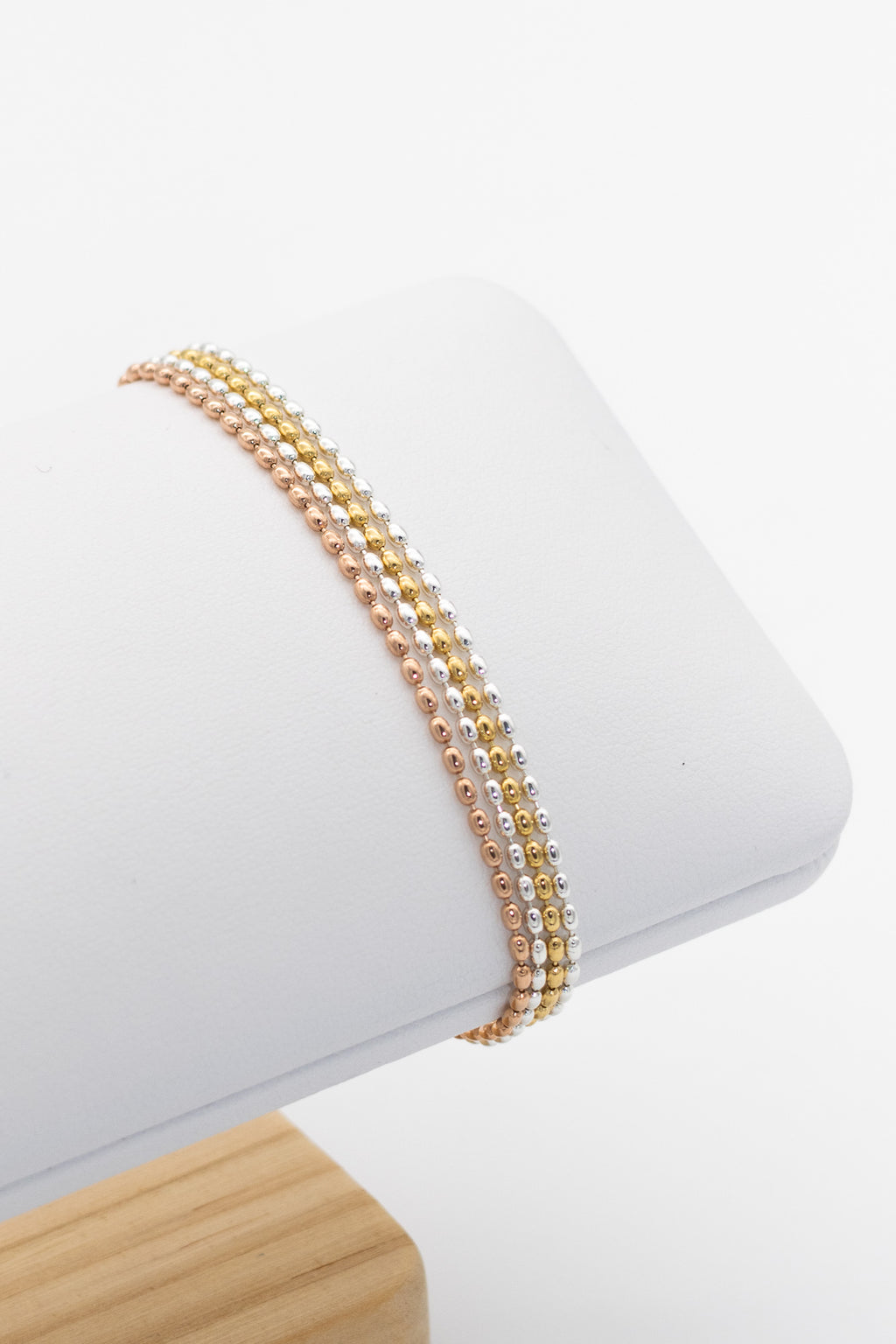 Bracelet plaqué or & argent 4 chaînes