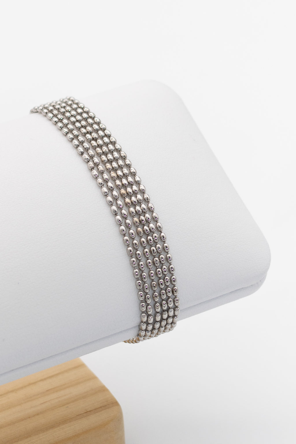 Bracelet argent rhodié 6 chaînes