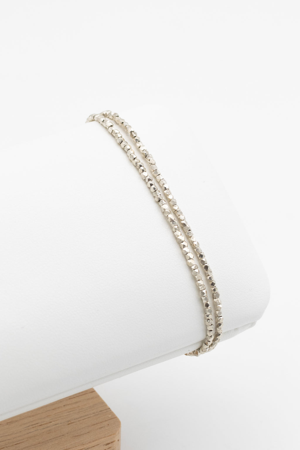 Bracelet Double - Perles moyennes en argent 925