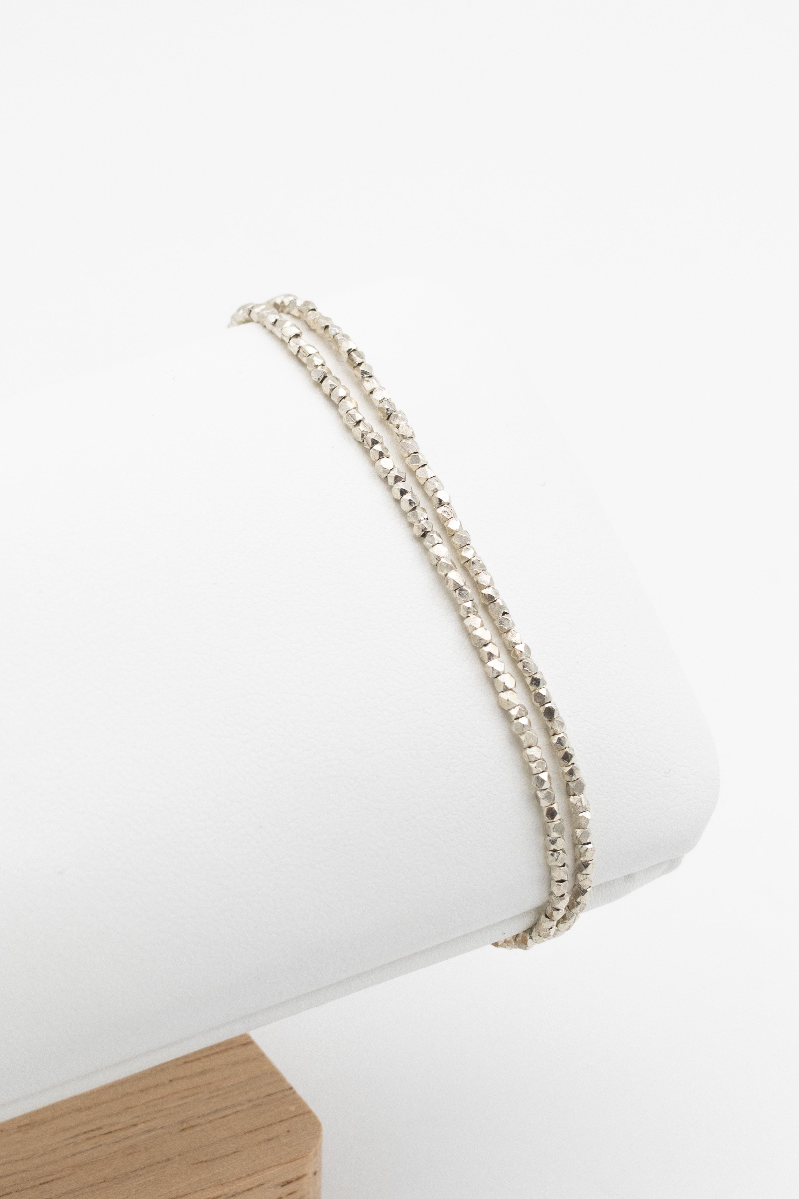 Bracelet Double - Perles moyennes en argent 925