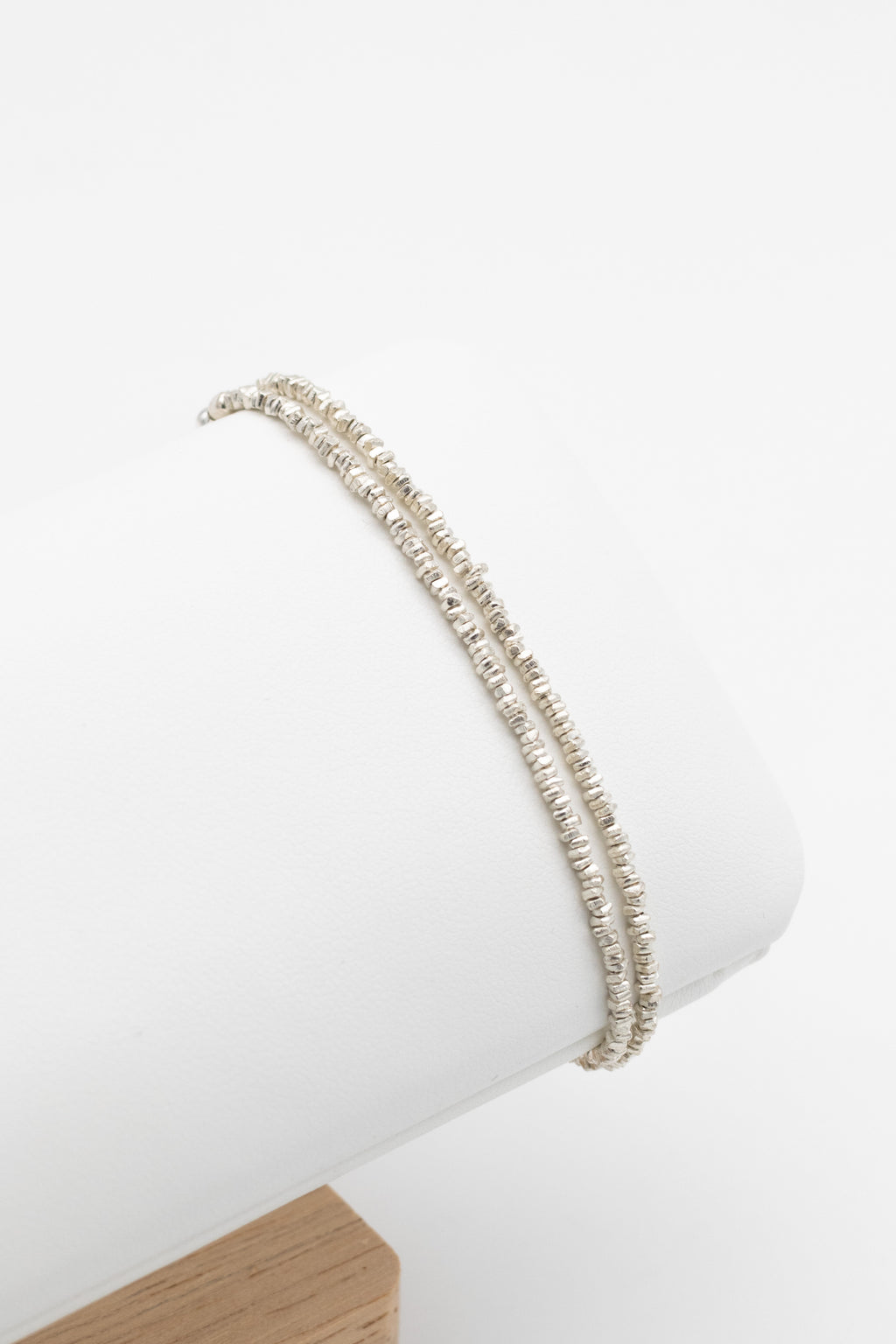 Bracelet Double - Perles irrégulières en argent 925