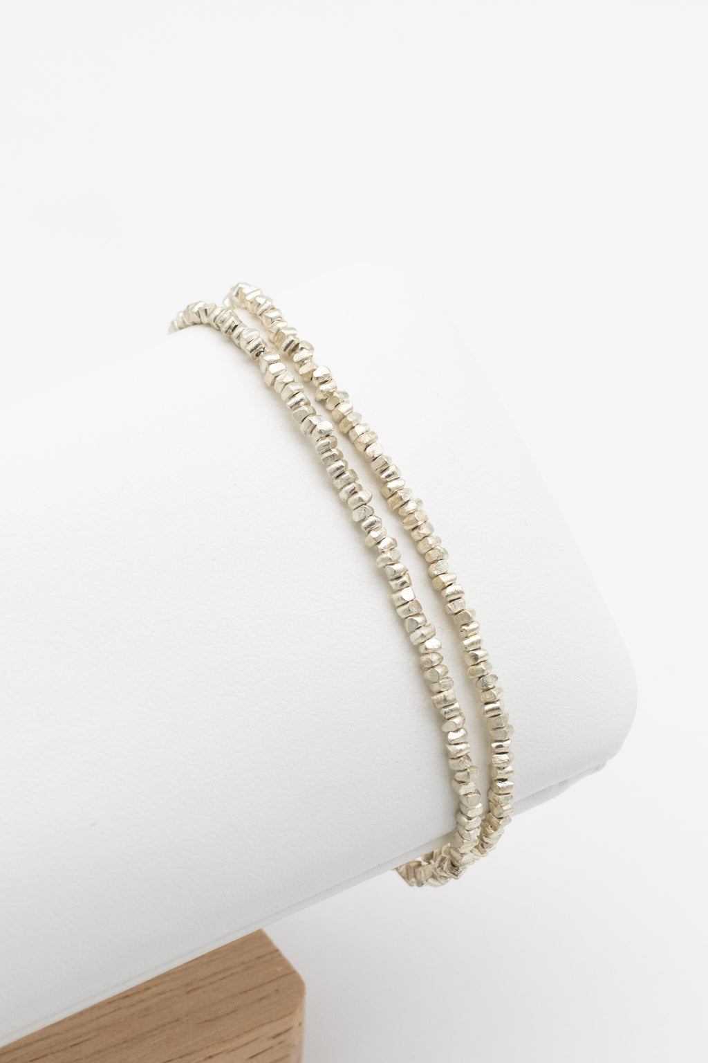 Bracelet Double - Perles cubes en argent 925