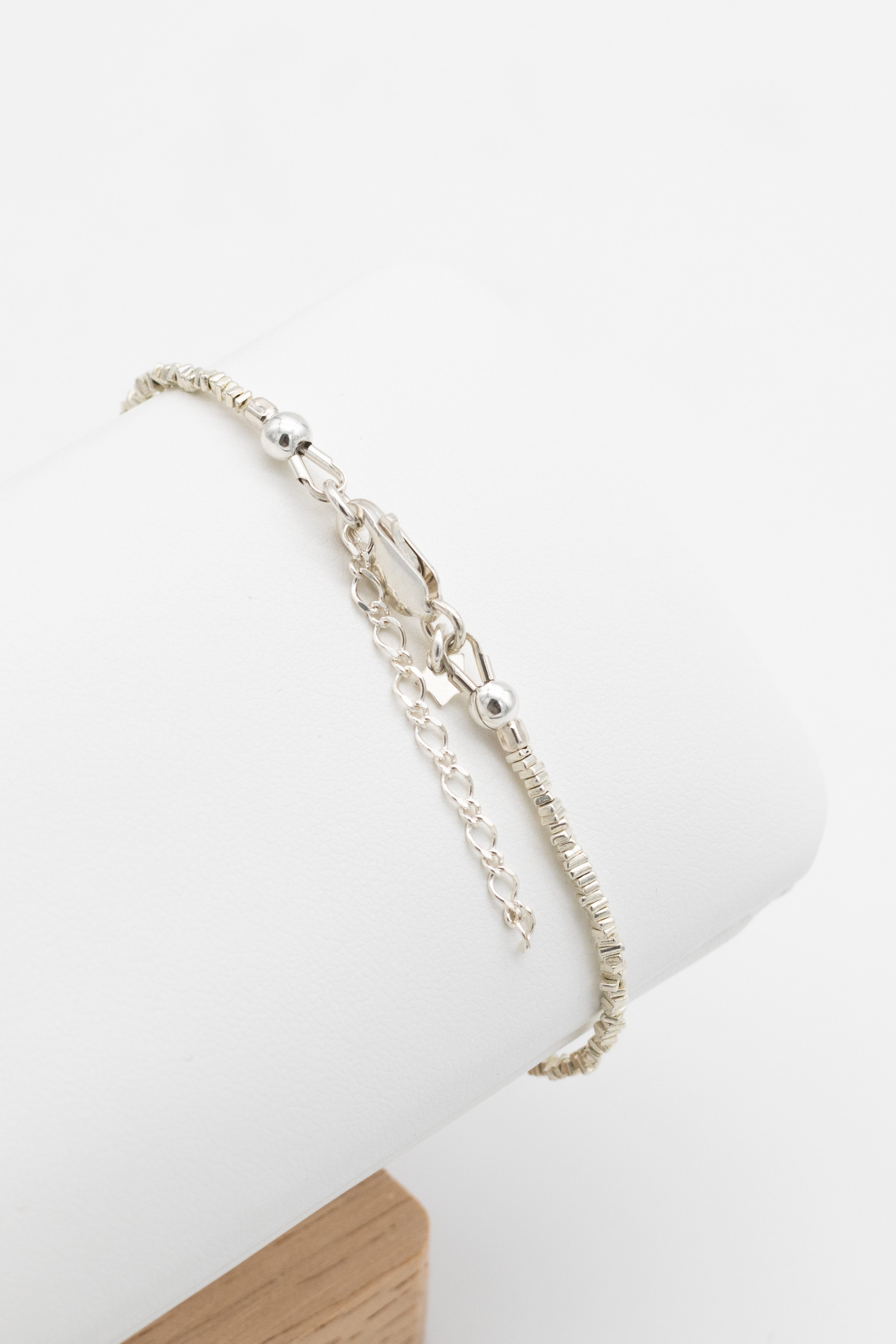 Bracelet Simple - Perles cubes en argent 925