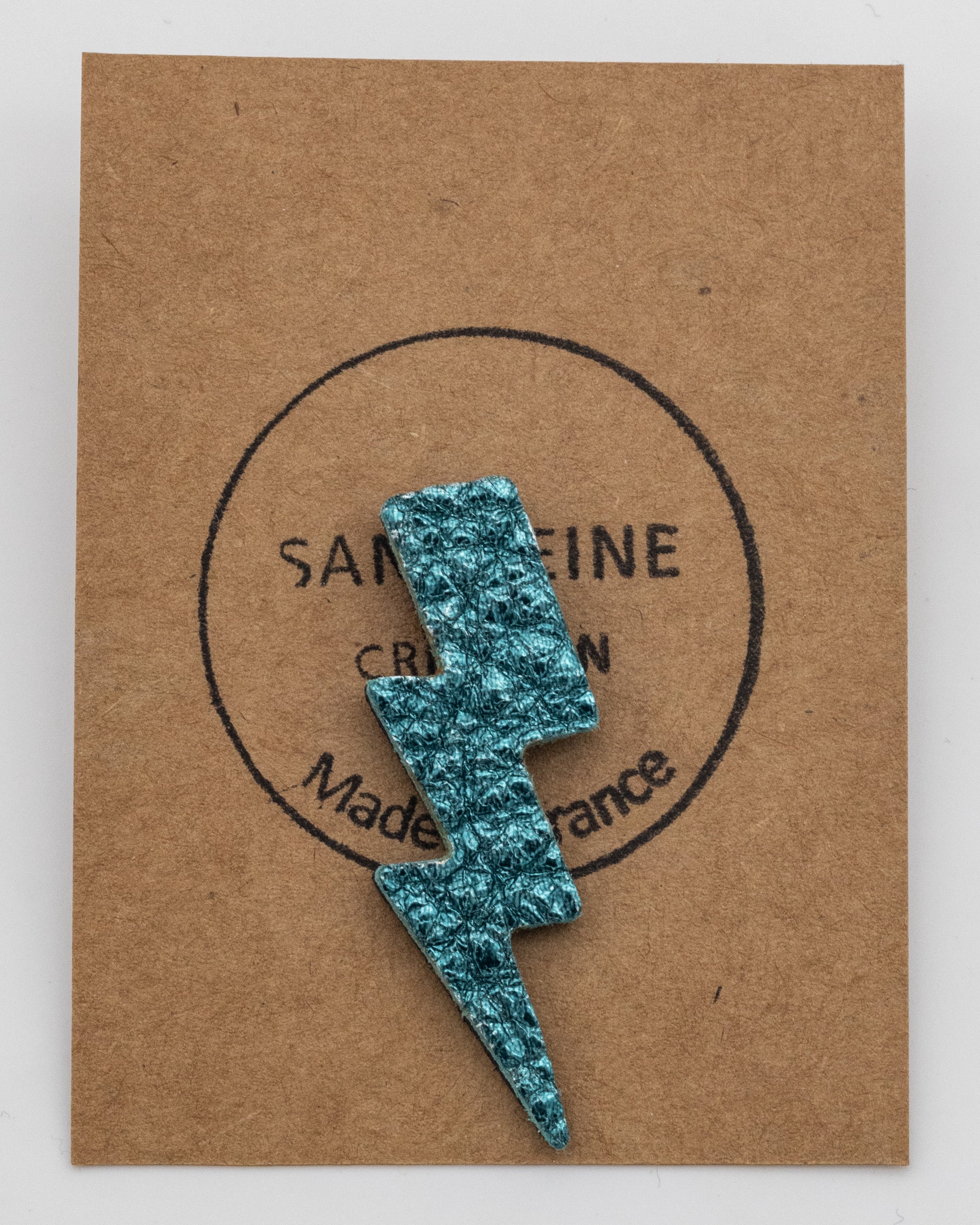 Pins Éclair en Cuir - Texture Unie