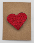 Broche Coeur en Cuir - Texture Froissée