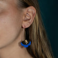 Boucles d'oreilles Gingko - Plaqué or & Cuir - N.33